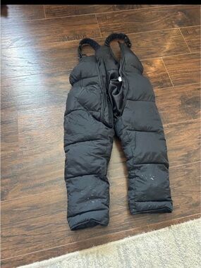Black Puffer Insulated Snow Bib Pants